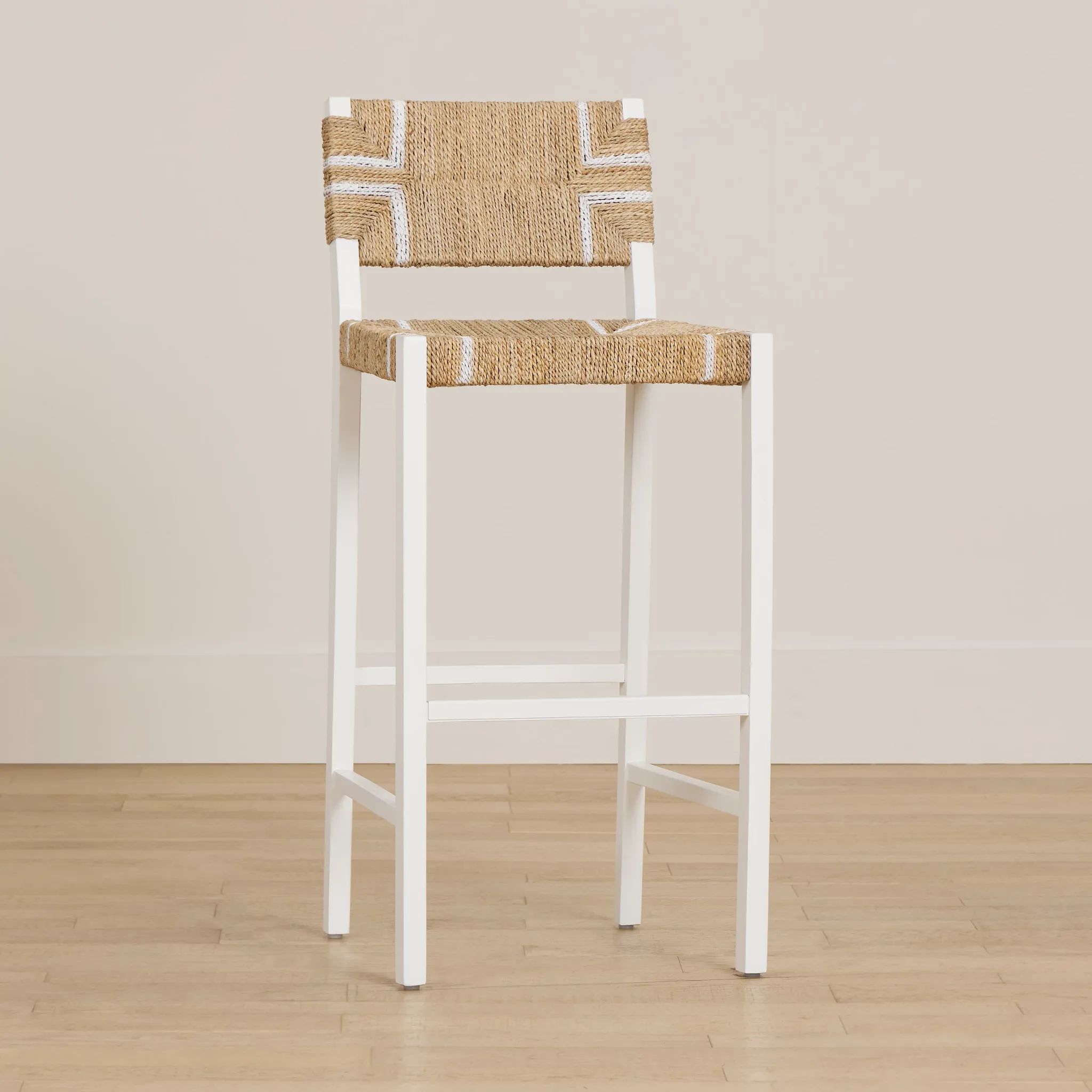 Nantucket Light Tone Woven 30" Woven Barstool
