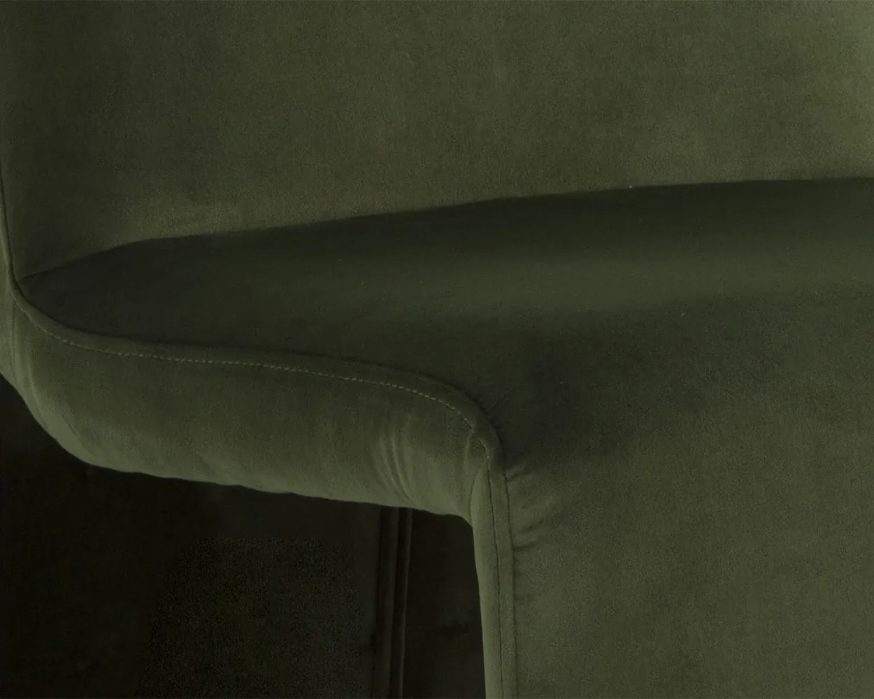 Heron Dark Green Fabric Upholstered Side Chair