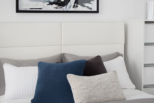 Doral White Uph Platform Bed