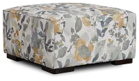 Wellstone Gray Fabric Cocktail Ottoman