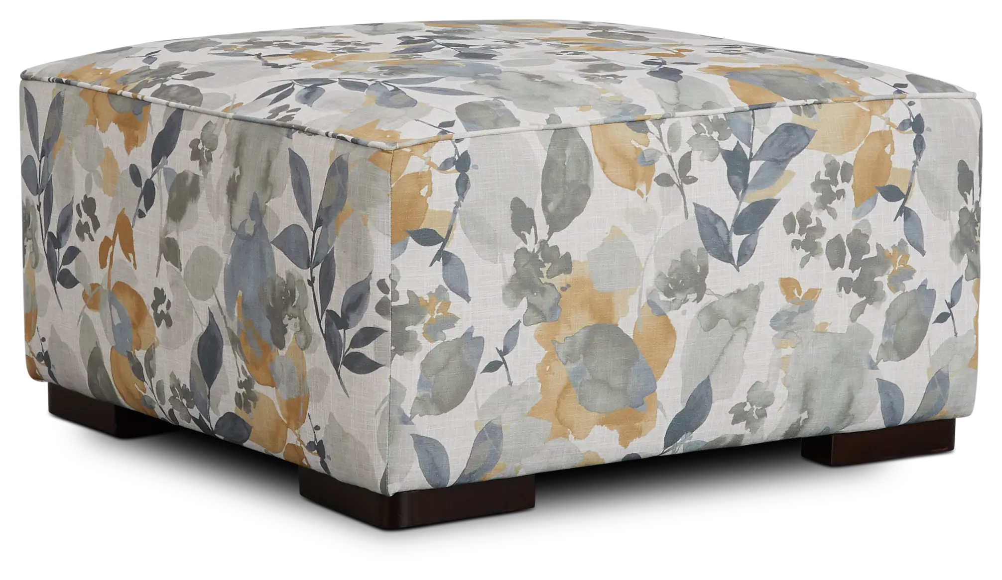 Wellstone Gray Fabric Cocktail Ottoman Wellstone Gray Fabric Cocktail Ottoman