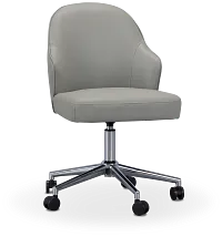 Paige Light Gray Swivel Desk Chair
