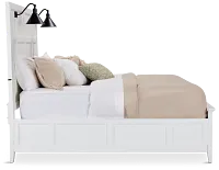 Heron Cove White Panel Bed With Lights