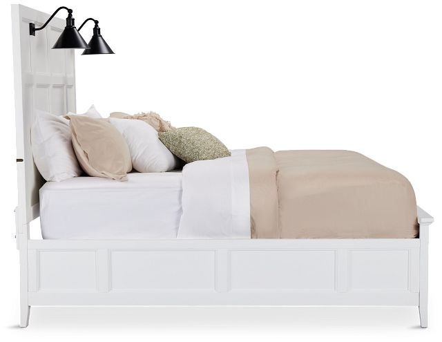 Heron Cove White Panel Bed With Lights