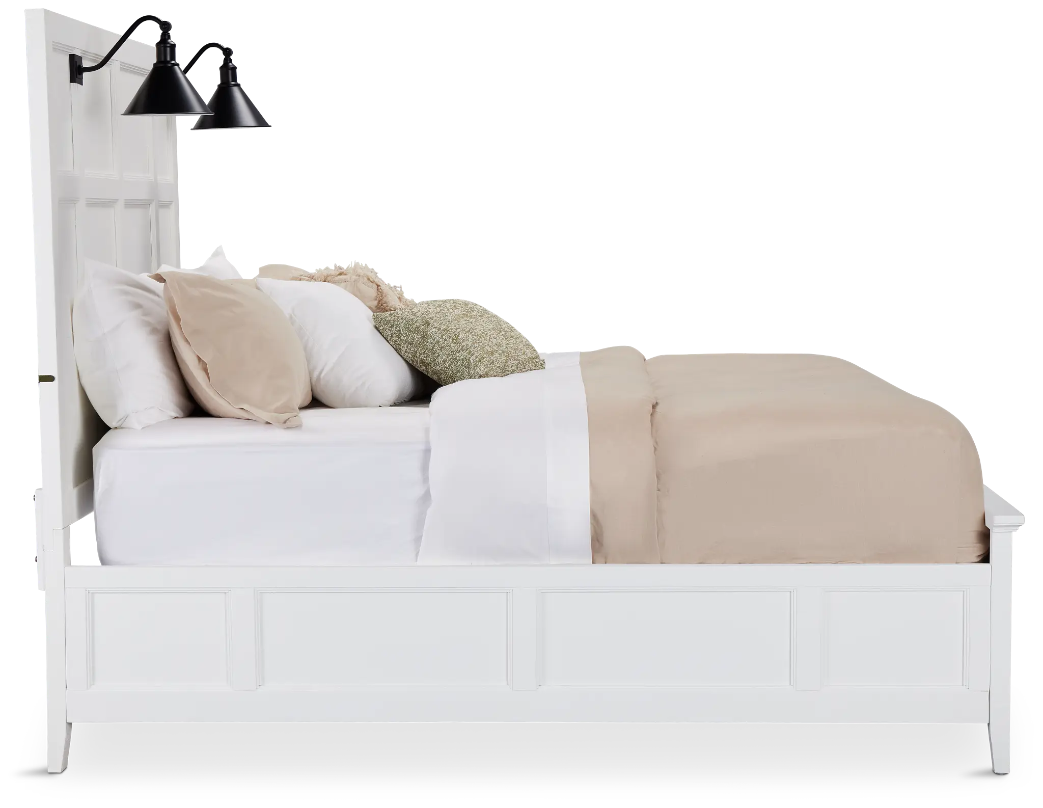 Heron Cove White Panel Bed With Lights Heron Cove White Panel Bed With Lights