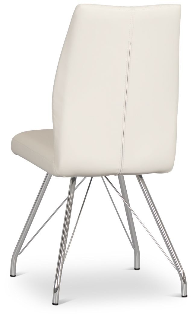 Lima White Upholstered Side Chair