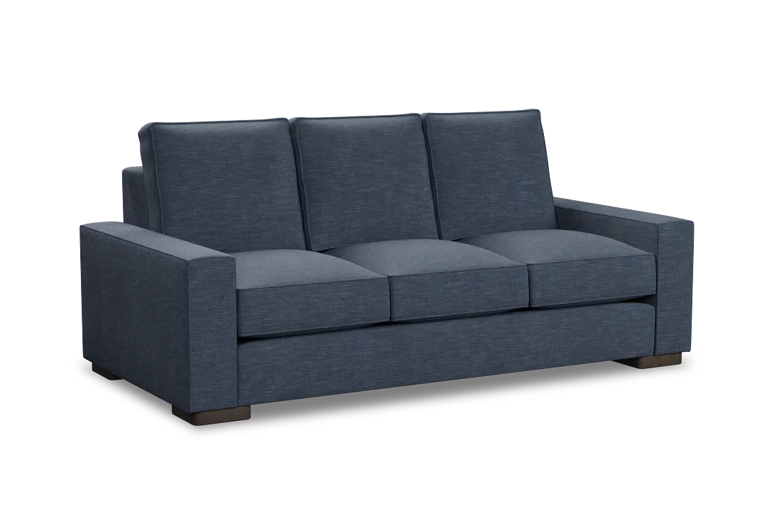 Edgewater Elevation Dark Blue 84" Sofa W/ 3 Cushions
