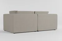 Destin Revenue Gray Fabric 2-piece Modular Sofa