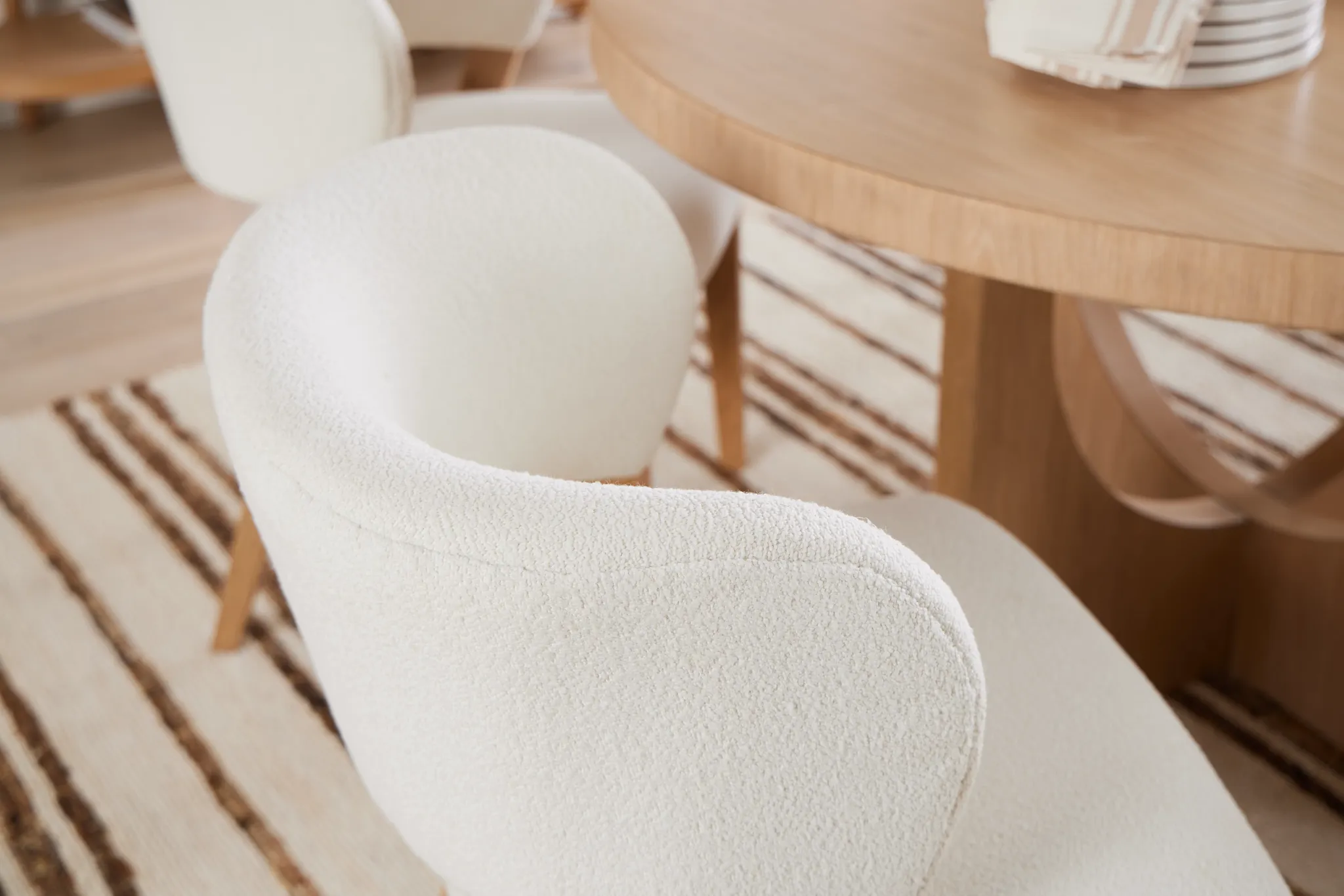Malibu White Upholstered Side Chair
