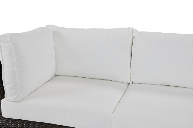 Tulum White Woven 4-piece Modular Sectional