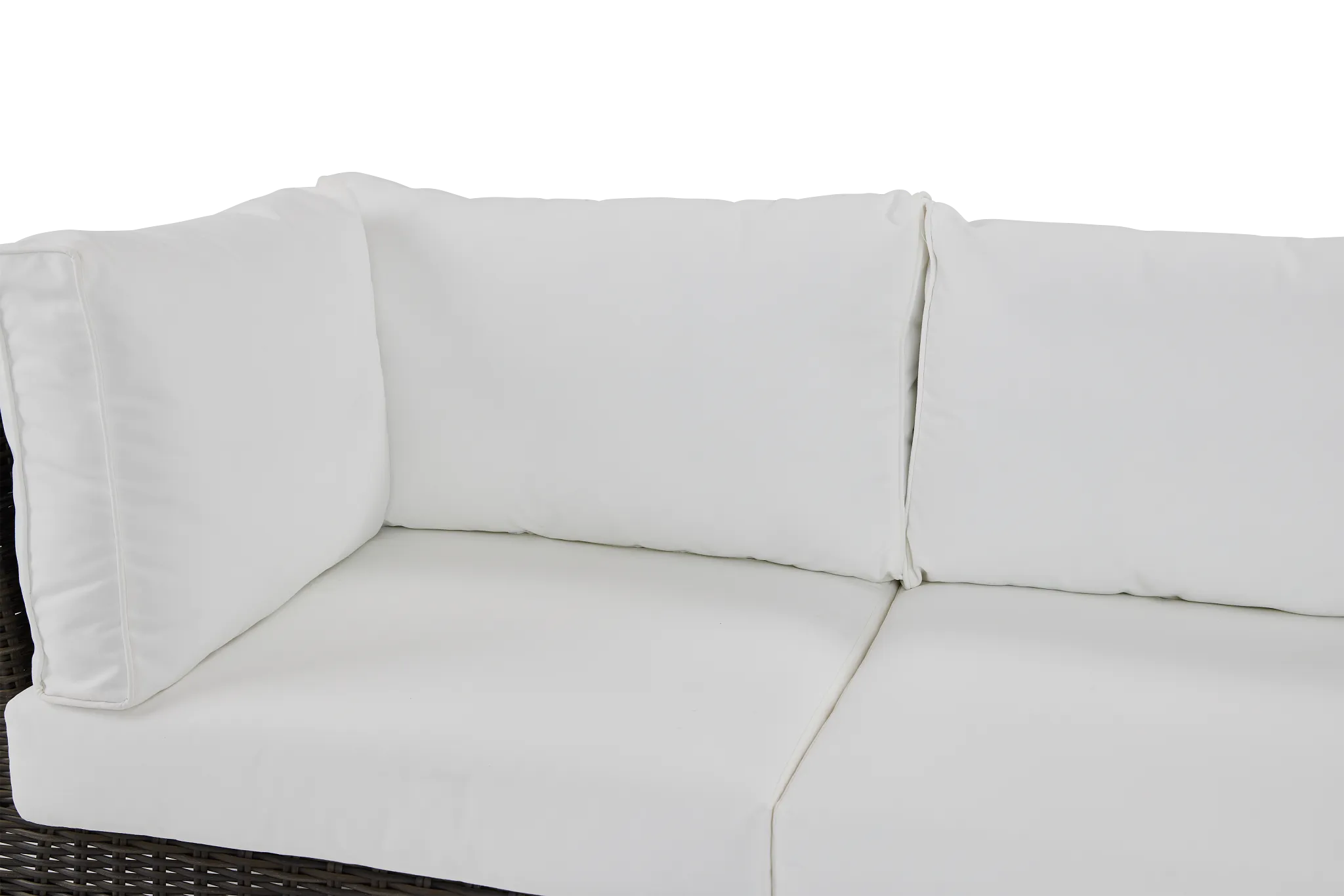 Tulum White Woven 4-piece Modular Sectional