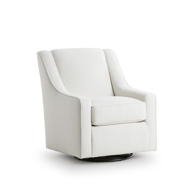 Austin White Fabric Swivel Rocker Glider