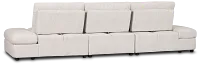 Mila Light Beige Fabric 3-piece Modular Power Sofa