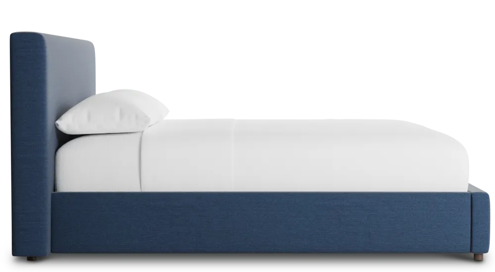 Grayton Peyton Dark Blue 44" Upholstered Platform Bed
