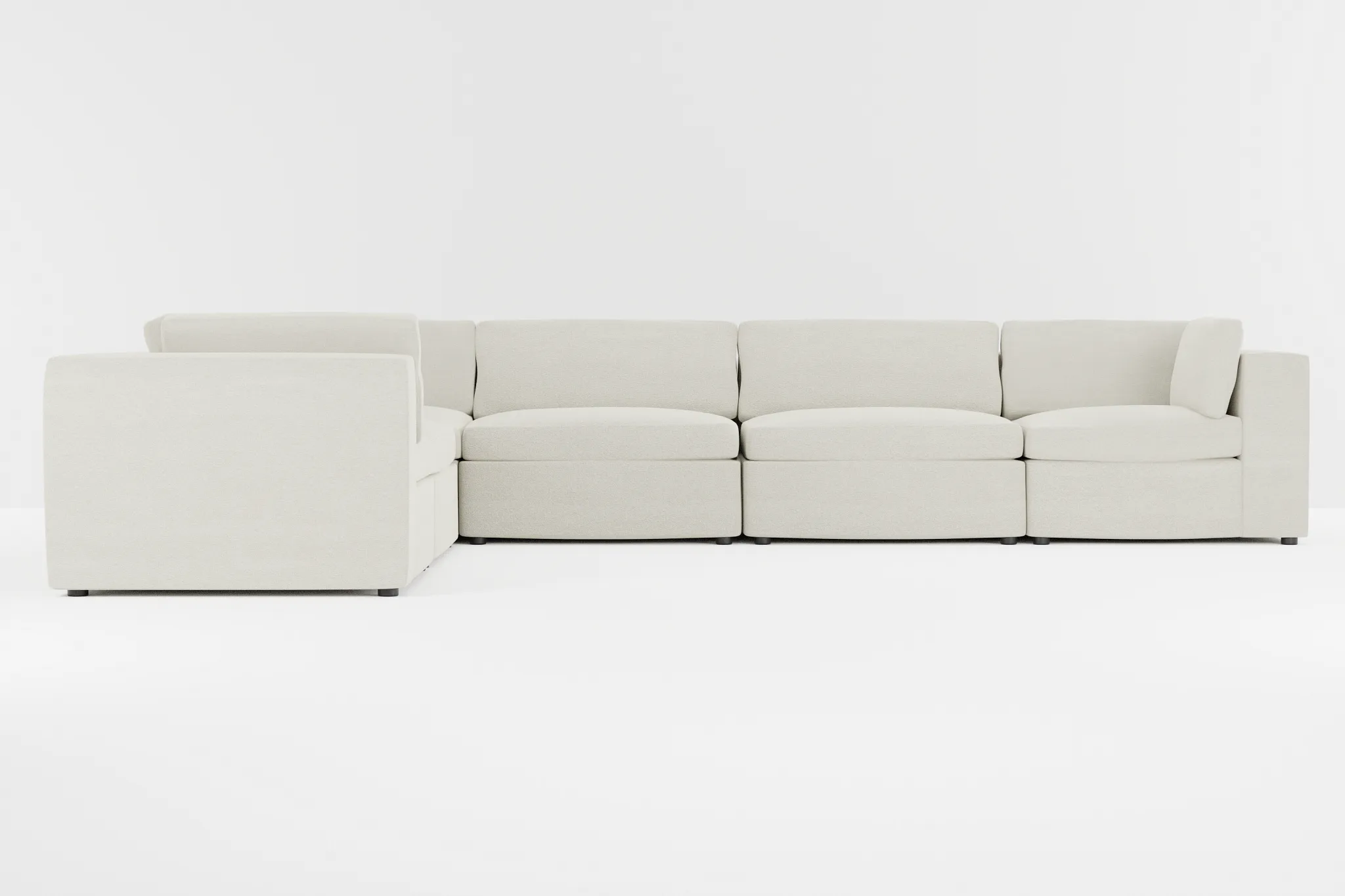 Destin Elite Ivory Fabric 6-piece Modular Sectional