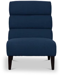 Emily Dark Blue Fabric Accent Chair