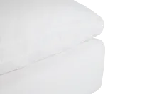 Grant White Fabric Armless Chair