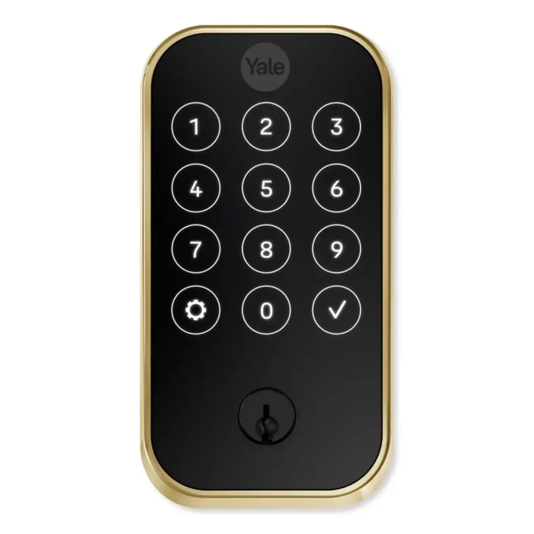 Yale Pro 2 Pushbutton Direct Wifi Brass Touchscreen Door Lock Yale Pro 2 Pushbutton Direct Wifi Brass Touchscreen Door Lock
