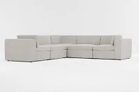 Destin Maguire Pewter Fabric 5-piece Modular Sectional