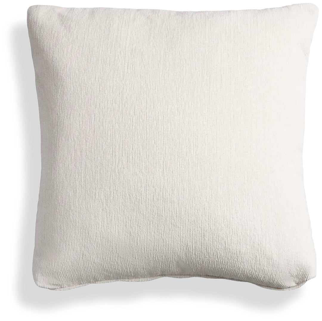 Stella 20" Ivory Square Accent Pillow