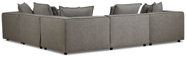 Tatum Gray Fabric 5-piece Modular Sectional