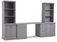Newport Gray Small Peninsula Door Wall Desk