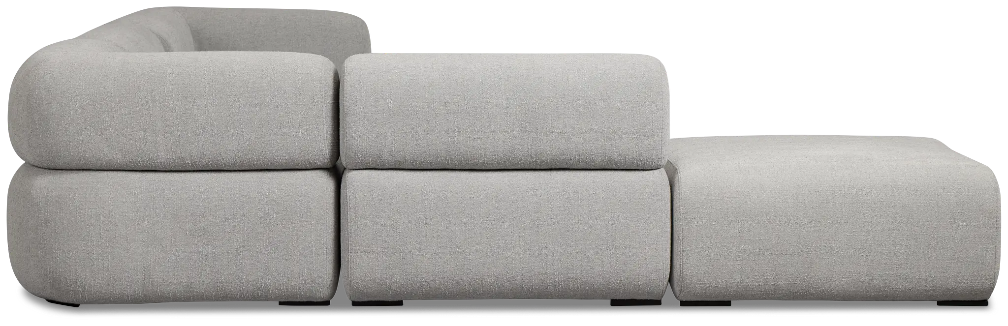 Celeste Light Gray Fabric 5-piece Right Facing Bumper Sectional Celeste Light Gray Fabric 5-piece Right Facing Bumper Sectional