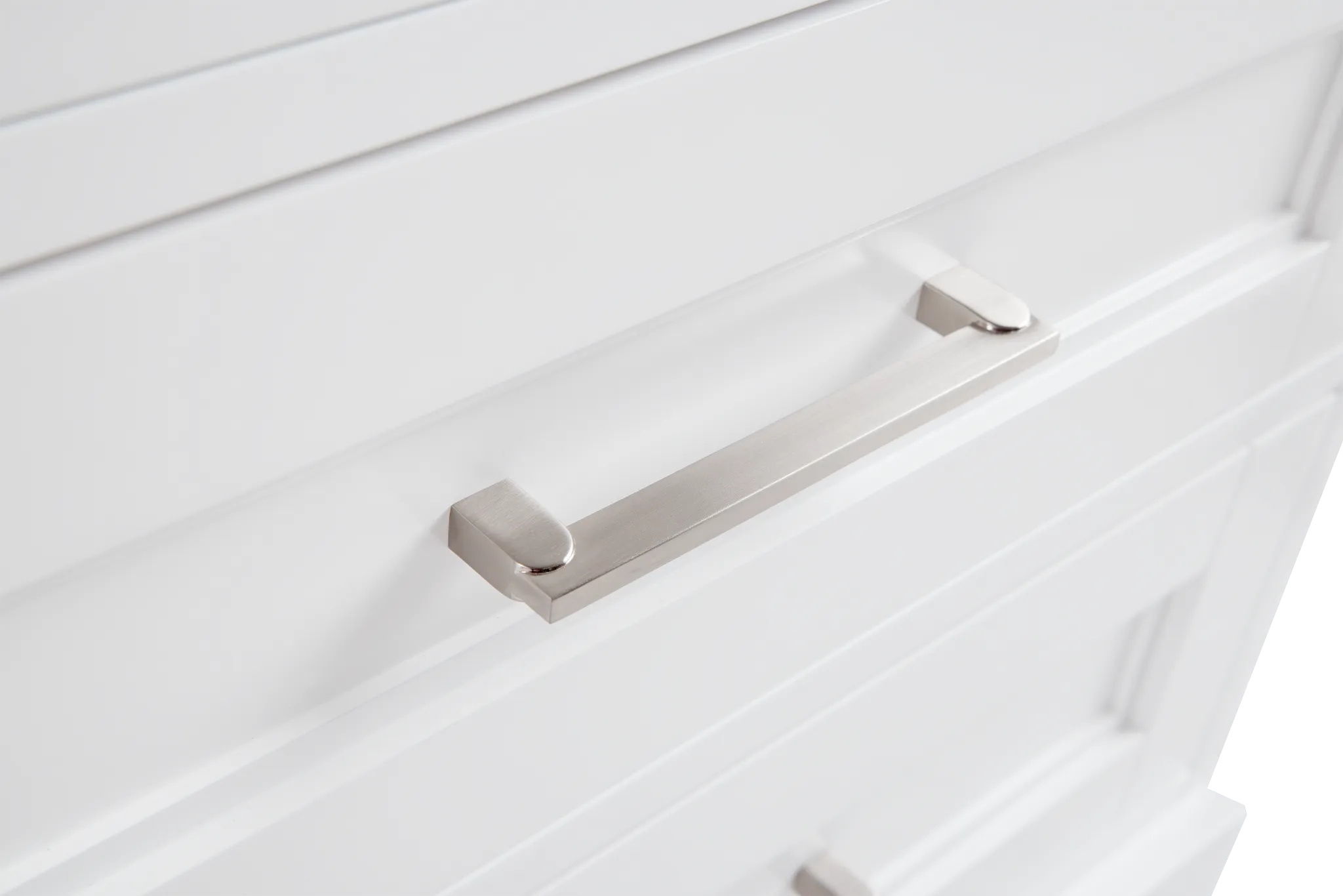 Newport White Small Peninsula Drawer Wall Desk