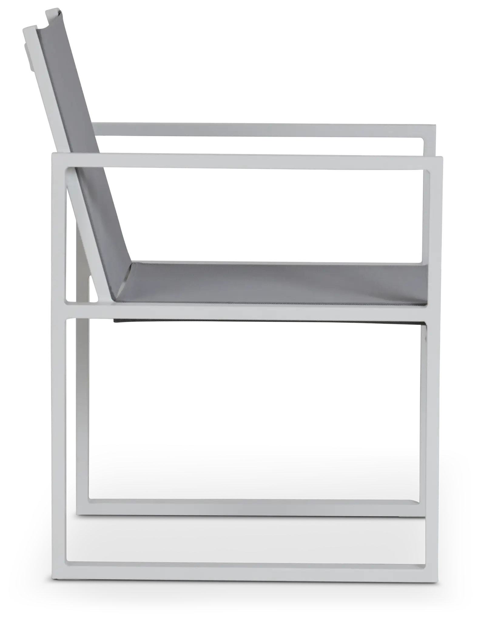 Linear2 White Aluminum Sling Arm Chair Linear2 White Aluminum Sling Arm Chair