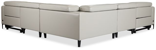 Ava Light Gray Micro Small Two-arm Power Reclining Sectional