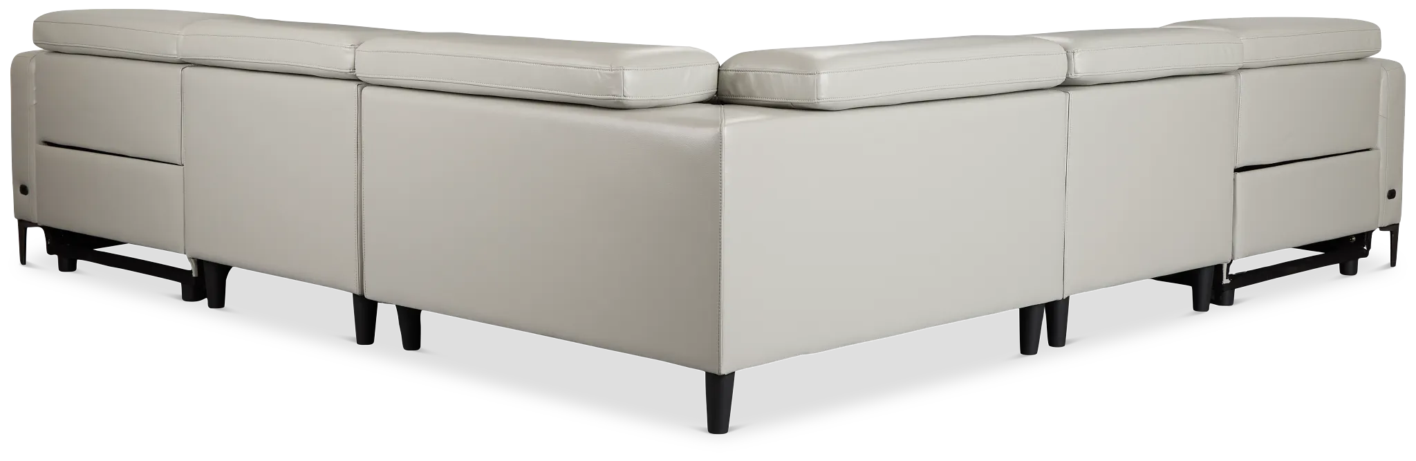 Ava Light Gray Micro Small Two-arm Power Reclining Sectional