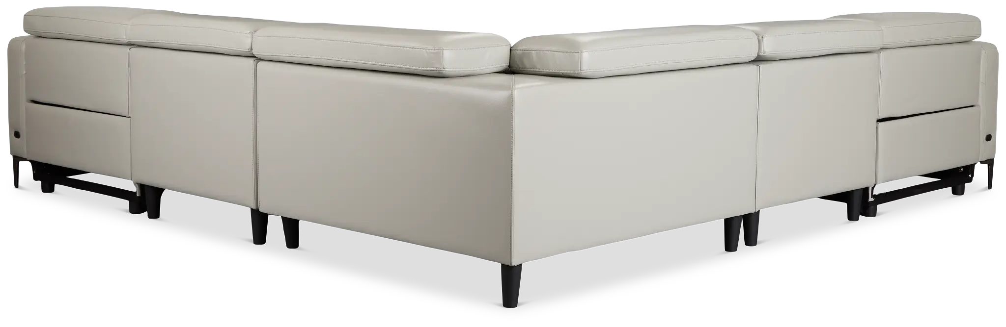 Ava Light Gray Micro Small Two-arm Power Reclining Sectional Ava Light Gray Micro Small Two-arm Power Reclining Sectional
