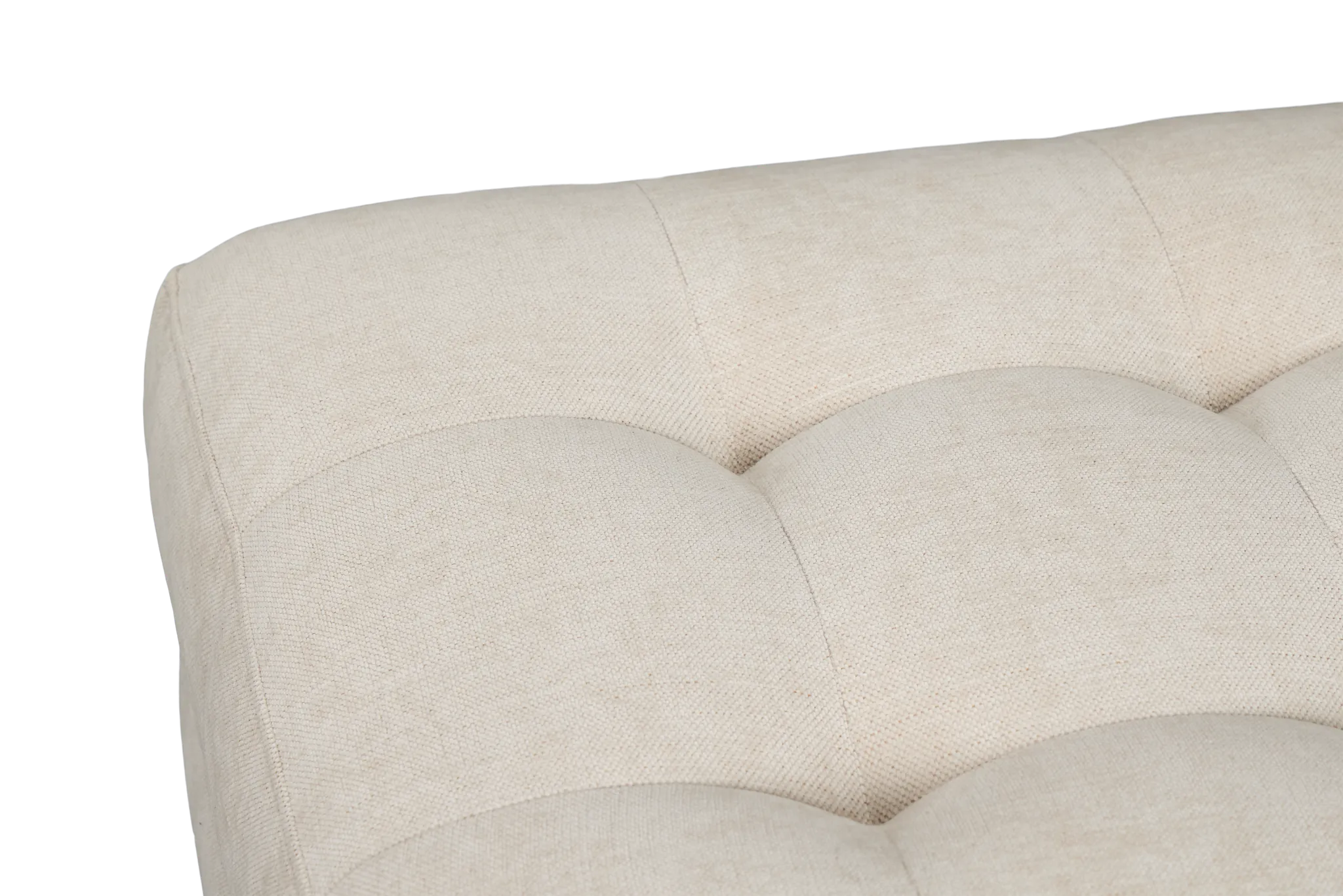 Indie Beige Fabric Ottoman