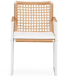 Sunrise White Teak Arm Chair