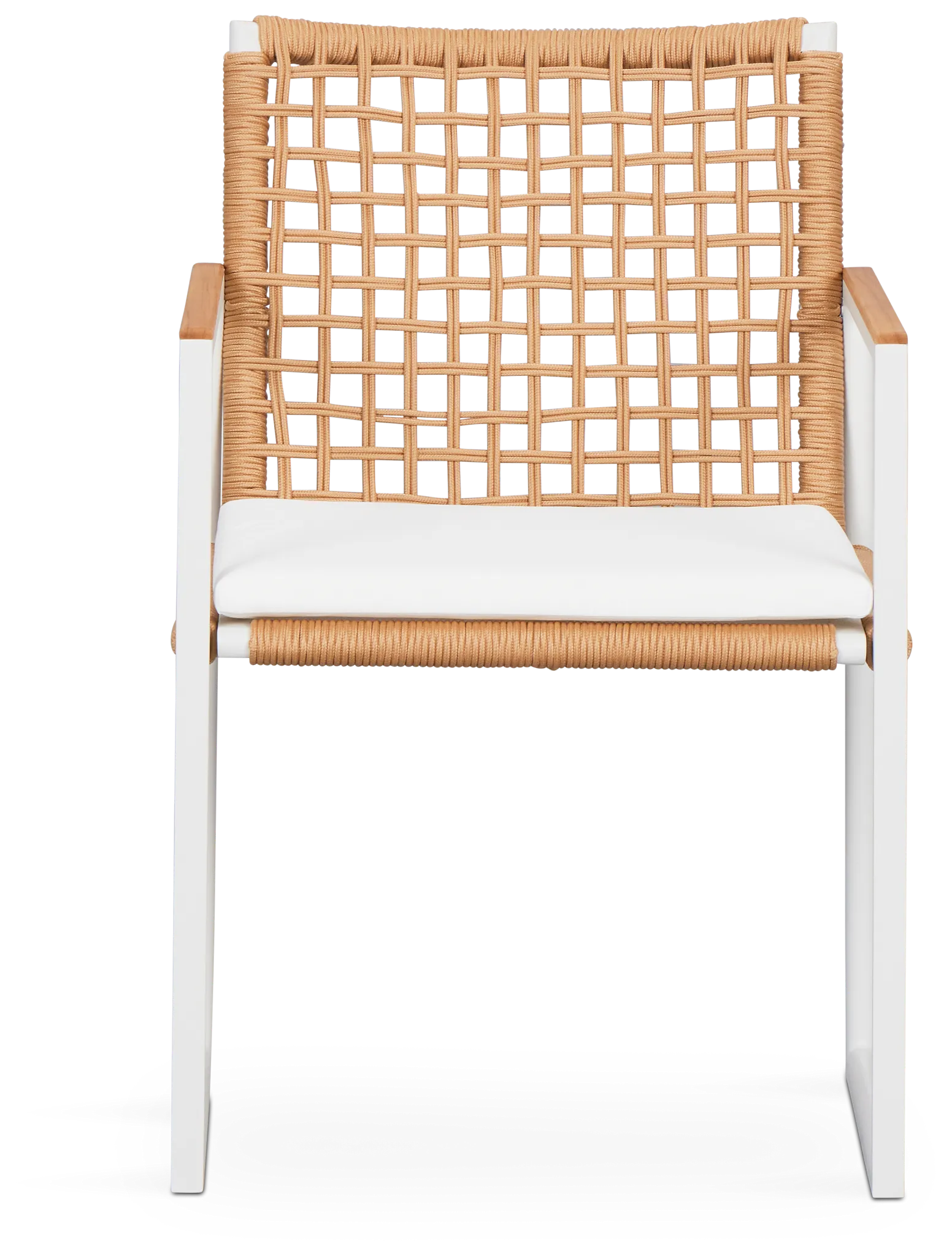 Sunrise White Teak Arm Chair