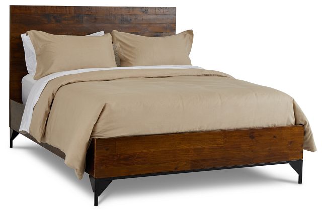 Chicago Dark Tone Panel Bed