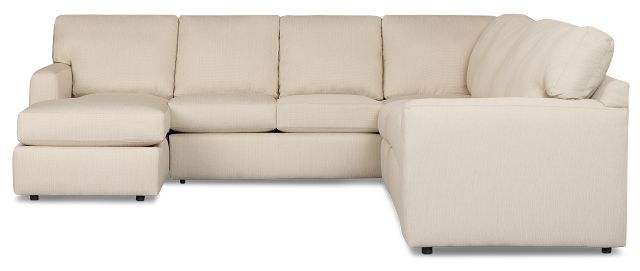 Rhodes Beige Fabric Large Left Chaise Sectional