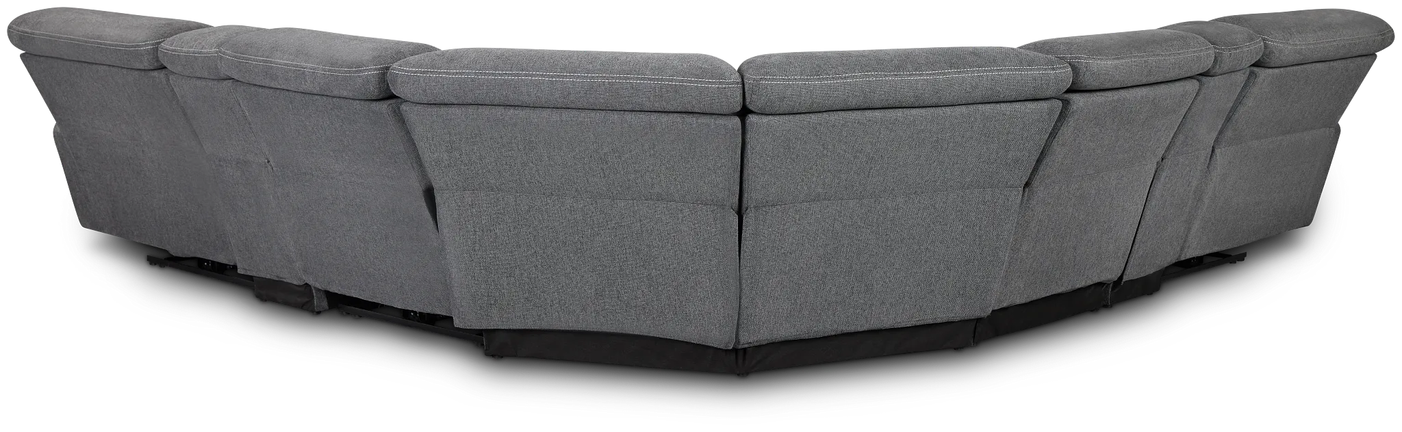 Callum Dark Gray Storage Large Triple Power Reclining Two-arm Sectional