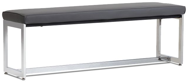 Bronx Gray Upholstered Dining Bench