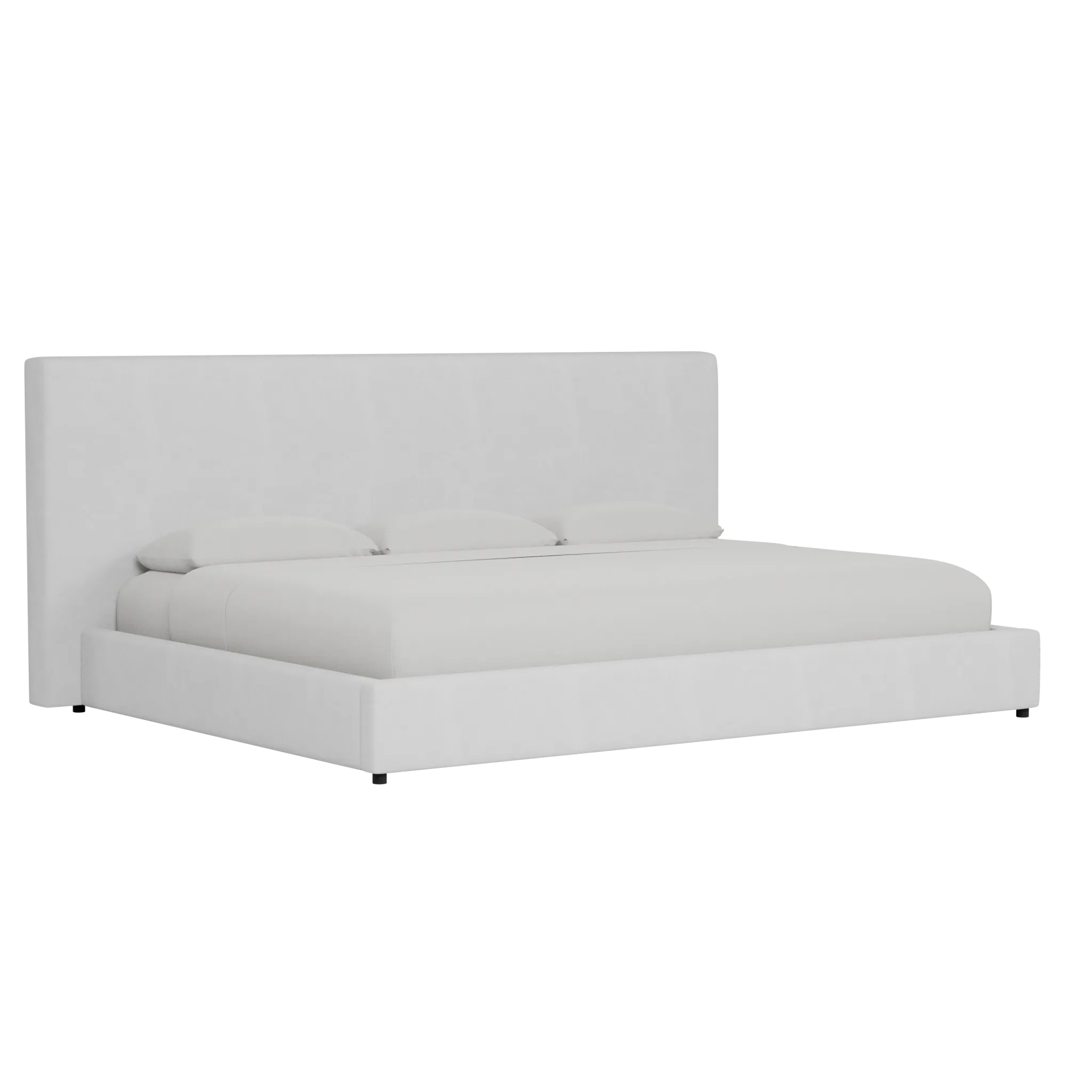Grayton Peyton White 54" Upholstered Platform Bed
