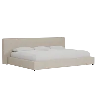 Grayton Peyton Beige 44" Upholstered Platform Bed