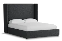 Captiva Delray Dark Gray 60" Upholstered Shelter Bed