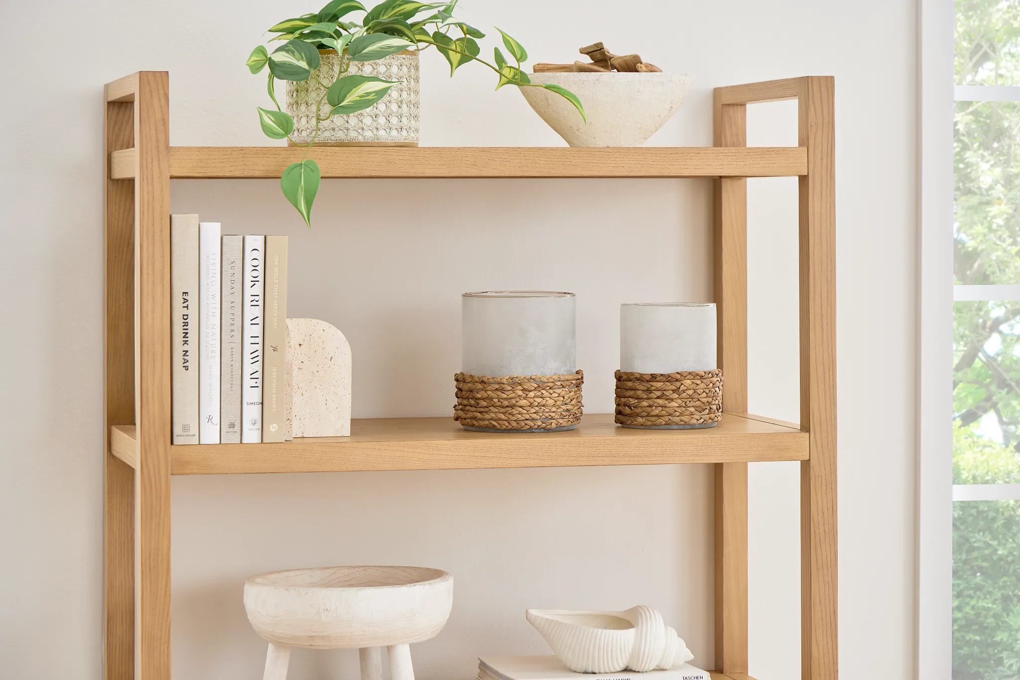 Kaia Beige Stone Bookends