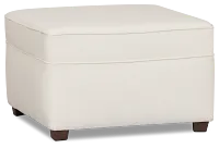 Tate Light Beige Fabric Ottoman