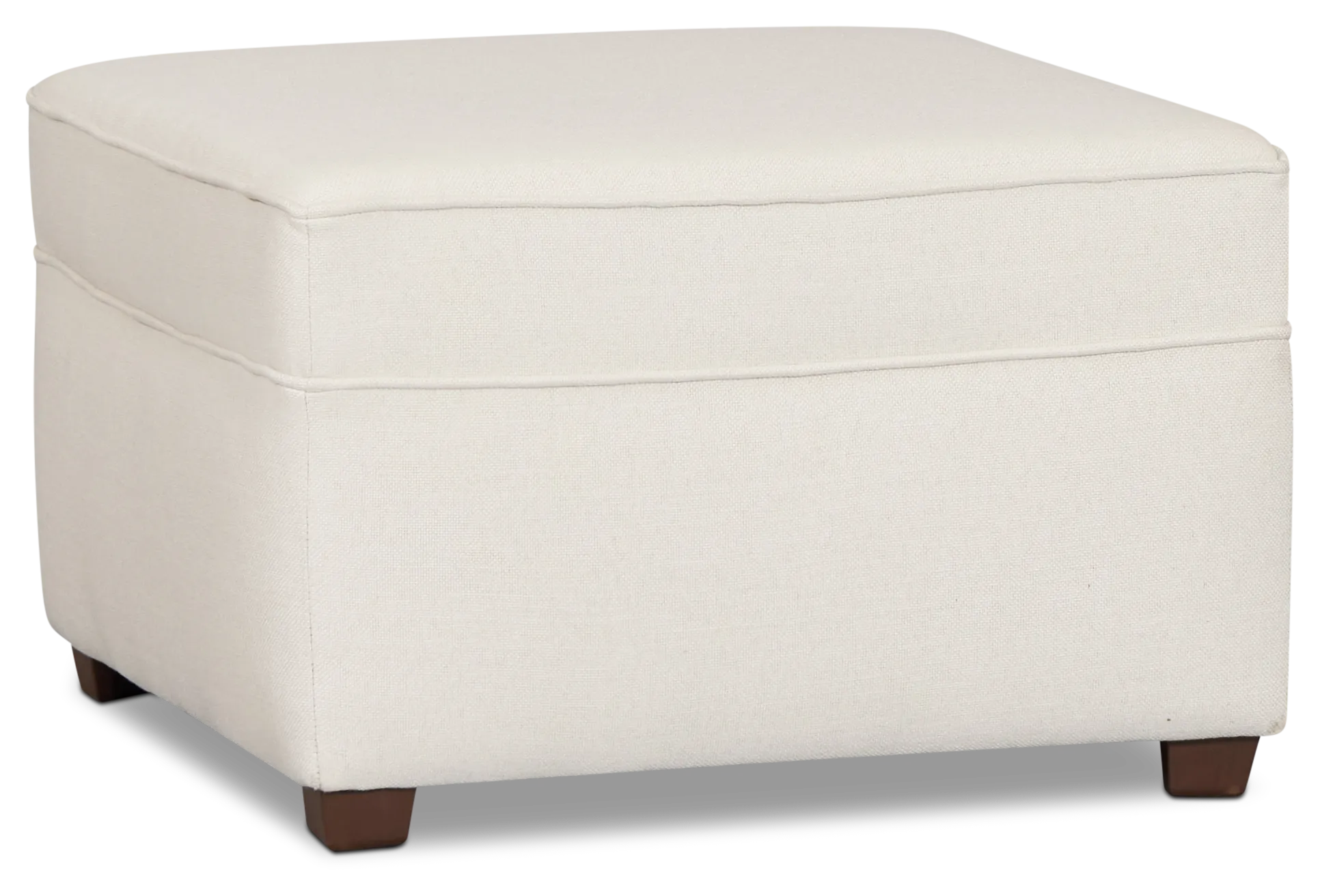 Tate Light Beige Fabric Ottoman