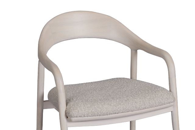 Gables White Upholstered Arm Chair