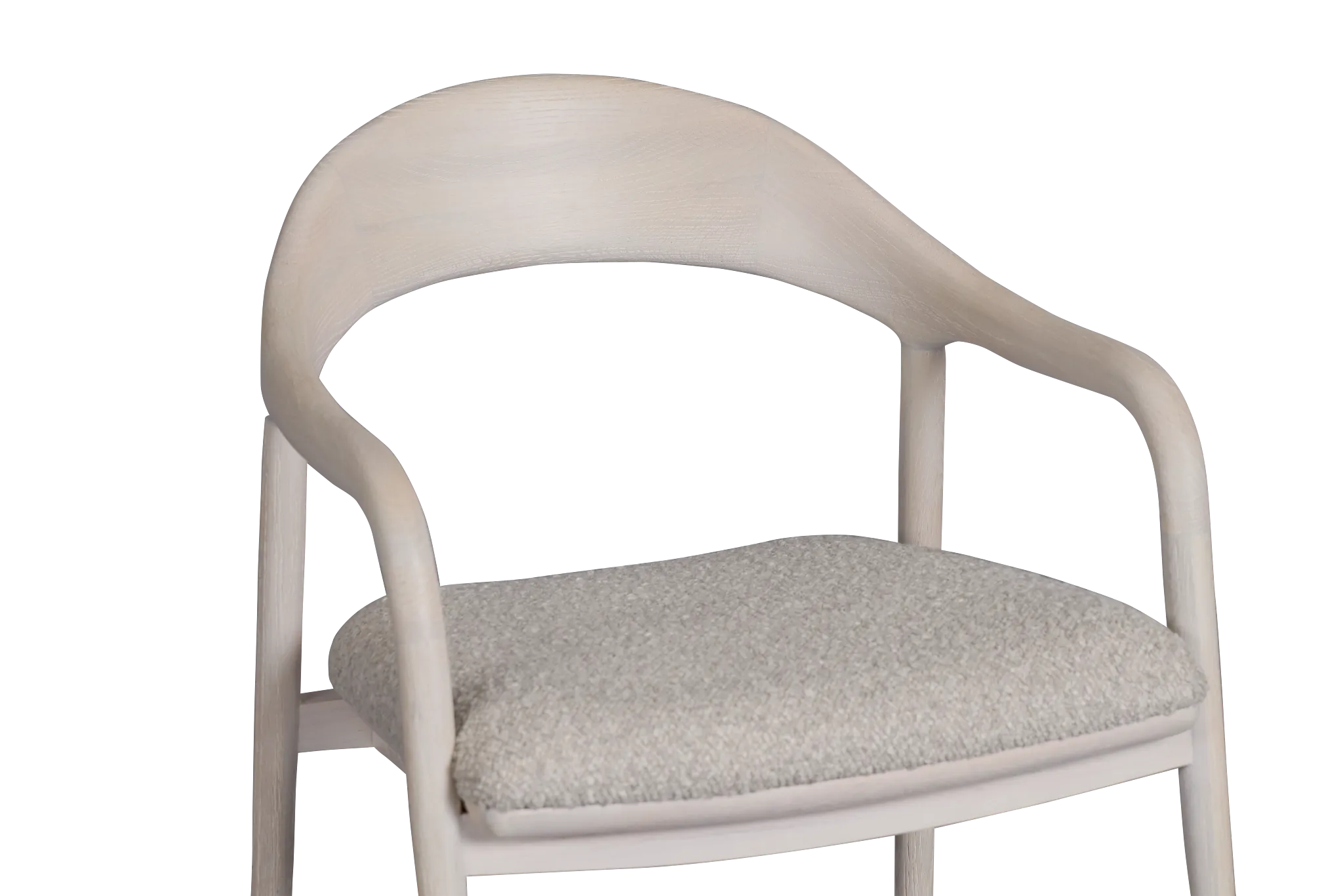 Gables White Upholstered Arm Chair