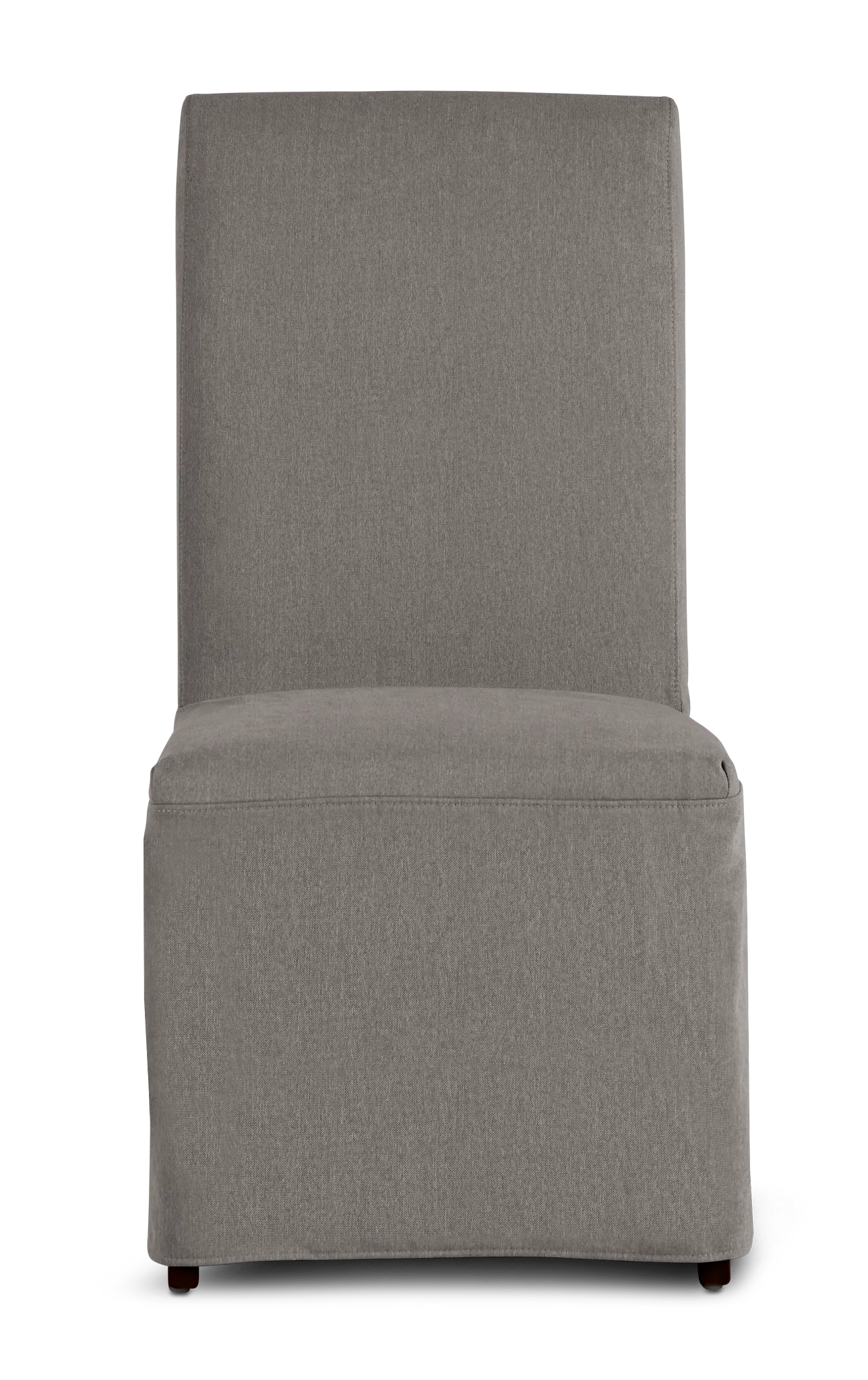 Harbor Dark Gray Long Slipcover Chair With Dark-tone Leg