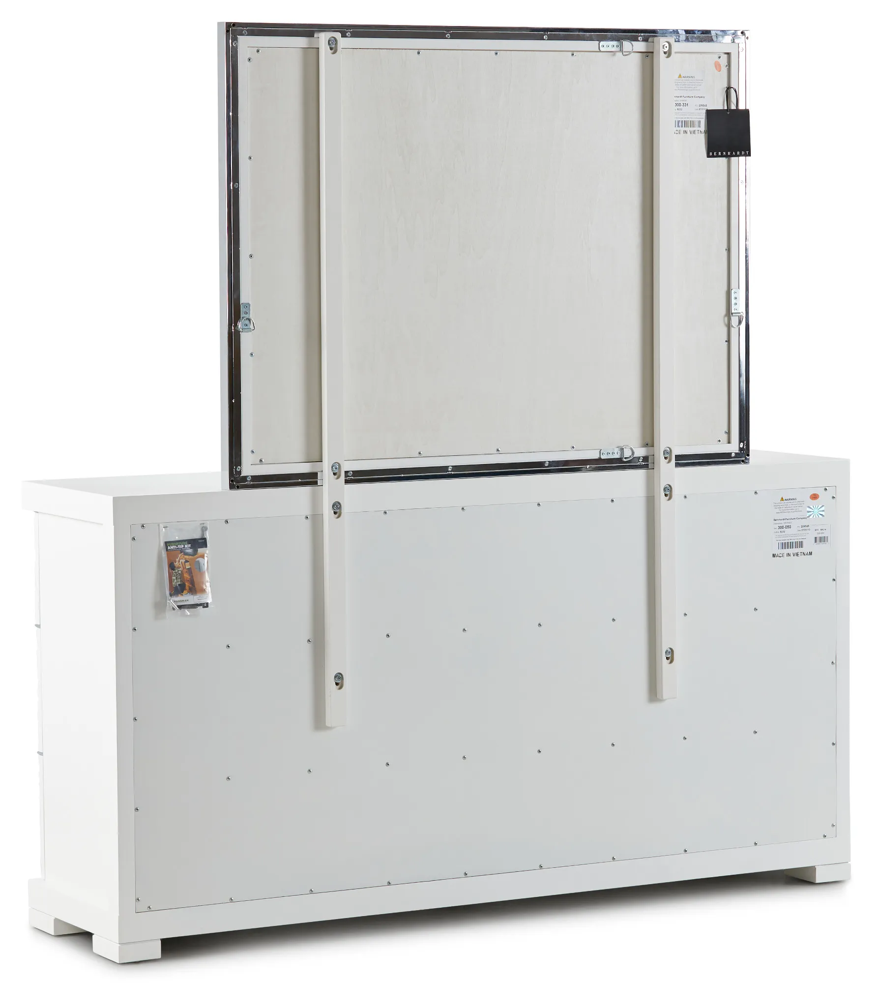 Ocean Drive White Dresser & Mirror