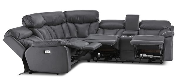 Dustin Gray Micro Right Console Love Reclining Sectional